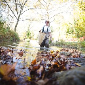 Professor Bob Booth's hands-on ecology classes take students to Bethlehem rivers and forests